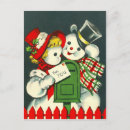 Pesquisar por vintage snowman cartoes postais Inverno