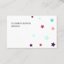 Pesquisar por estrelas coloridas para cartao de visita Babá