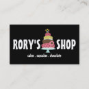 Pesquisar por cupcakes cor rosa de cartao de visita Preto