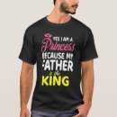 Pesquisar por meu pai é o rei camisetas Princesa