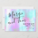 Pesquisar por azul iridescente convites Holográfico