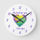 Pesquisar por coração vintage relogios de parede Romântico