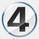 Pesquisar por número quatro adesivos Números