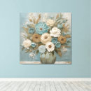 Pesquisar por teal impressão de canvas Flores