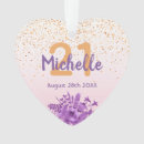 Pesquisar por aniversário de 21 anos ornamentos Ouro rosa