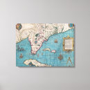 Pesquisar por mapa antigo impressão de canvas Exploração