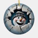 Pesquisar por boneco de neve engraçado ornamentos Adorável