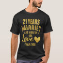 Pesquisar por 21 anos de casamento camisetas Casal