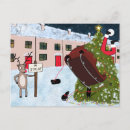 Pesquisar por renas engraçadas cartoes postais Neve