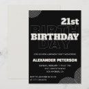 Pesquisar por 21 anos homens aniversário convites Preto e branco