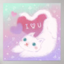 Pesquisar por gato branco pôsteres Kawaii