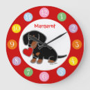 Pesquisar por cão salsicha relogios de parede Engraçado