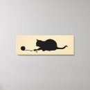 Pesquisar por silhueta gato impressão de canvas Ilustração