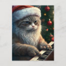 Pesquisar por piano colorido cartoes postais Gato
