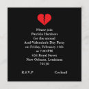 Pesquisar por coração quebrado convites Preto