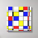 Pesquisar por mondrian impressão de canvas Vermelho