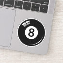 Pesquisar por bola de bilhar 8 adesivos Preto
