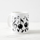 Pesquisar por notas da música canecas Preto e branco