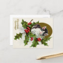 Pesquisar por christmas cat cartoes postais Vintage