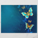 Pesquisar por borboletas papel timbrado Azul
