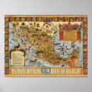 Pesquisar por mapas históricos do vintage pôsteres México