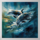 Pesquisar por o golfinho azul artes pôsteres Aquarela