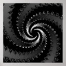 Pesquisar por fractal espiral pôsteres Preto e branco