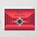 Pesquisar por vermelho preto mulher aniversário convites Elegante