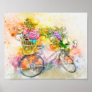 Pesquisar por bicicleta flores pósteres pôsteres Floral