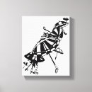 Pesquisar por silhueta preta impressão de canvas Ilustração