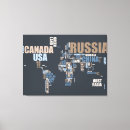 Pesquisar por cartografia impressão de canvas Mapa do mundo