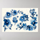 Pesquisar por flores azuis pósteres pôsteres Aquarela