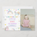 Pesquisar por rainbow unicorn convites De primeiro aniversario unicorn