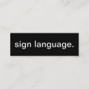 Pesquisar por linguagem cartao de visita Surdo