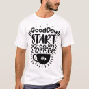 Pesquisar por café dos desenhos animados camisetas Bom dia