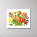 Pesquisar por desenhos botânicos impressão de canvas Flores