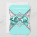 Pesquisar por teal black sweet 16 party convites Azul