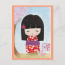 Pesquisar por boneca kokeshi cartoes postais Fofo