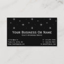 Pesquisar por estrelas brilhantes cartao de visita Preto