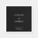 Pesquisar por casamento guardanapos Preto e branco