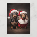 Pesquisar por natal dachshund cartoes postais Cães
