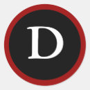 Pesquisar por letra d monograma adesivos Preto e branco