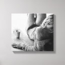 Pesquisar por desenho lápis de impressão de canvas Preto e branco