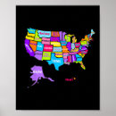 Pesquisar por mapa dos estados pôsteres Americana