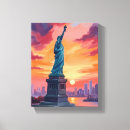 Pesquisar por a estátua da liberdade impressão de canvas Aquarela