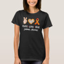 Pesquisar por cura da leucemia camisetas Paz