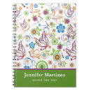 Pesquisar por borboletas brancos cadernos de notas Monograma