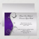 Pesquisar por do roxo e de prata casamento convites Vintage