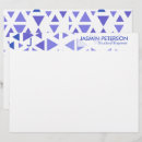 Pesquisar por ele horizontal papel timbrado Azul