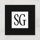 Pesquisar por iniciais monograma padrao cartao de visita Quadrado